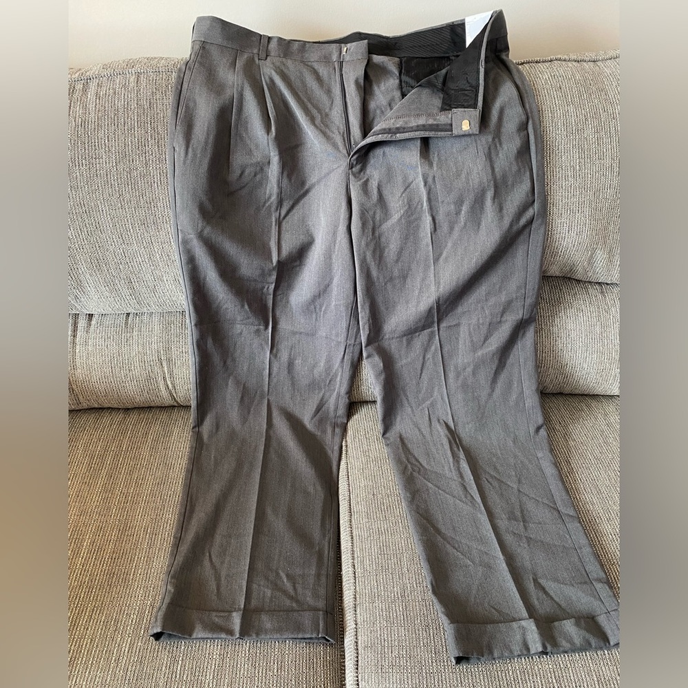 Pleated Charcoal Dress Pant